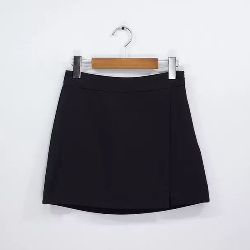 Mini Skirts Women Irregular Solid Sideslit Stretchy Korean Style Trendy Chic OL High Waist Female Bottom Spring Autumn 220701