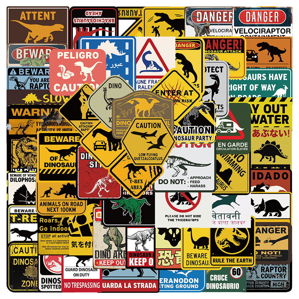 60pcs Funny dinosaur warning stickers Danger Banning Signs Graffiti Stickers Pack For Moto Car Suitcase Laptop Sticker Decals Wholesale, Multi colors
60pcs Funny dinosaur warning stickers Danger Banning Signs Graffiti Stickers Pack For Moto Car Suitcase Laptop Sticker Decals Wholesale, Multi colors