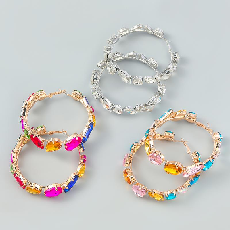 Hoop & Huggie Tricolor Glass Rhinestone Earrings Women's Dinner Wedding Accessories Fashion Statement JewelryHoop
Hoop & Huggie Tricolor Glass Rhinestone Earrings Women's Dinner Wedding Accessories Fashion Statement JewelryHoop