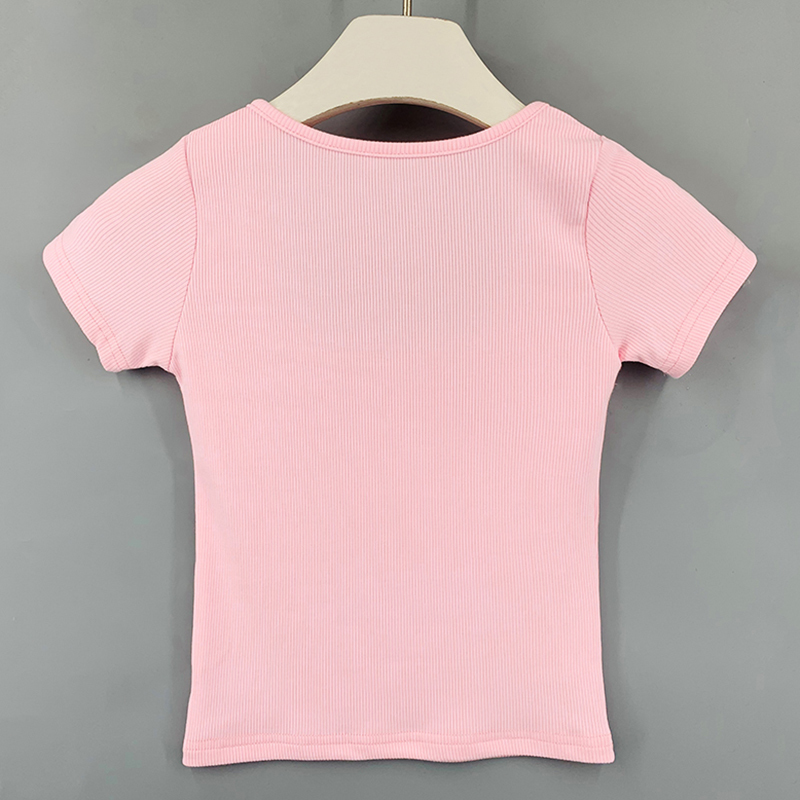 Square Collar Slim Sexy Crop Tops Women Casual Short Sleeve Cotton Pullover Tees Summer Skinny Streetwear T-Shirt Woman 220321