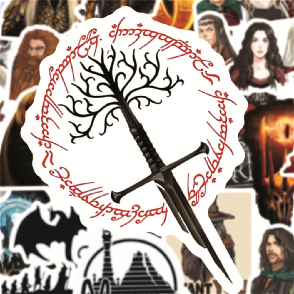 50PCS The Hobbit Movie Character Graffiti Stickers DIY Notebook Fridge Guitar Phone Cup Bike Waterproof Sticker Decal Toys