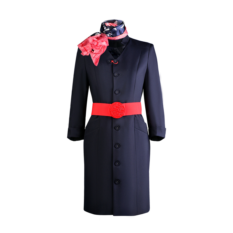 China Eastern Airlines Stewardess Uniform Work Dresses Air College Garment Girl Hotel Front Desk Dress Sales Department Professional Suit