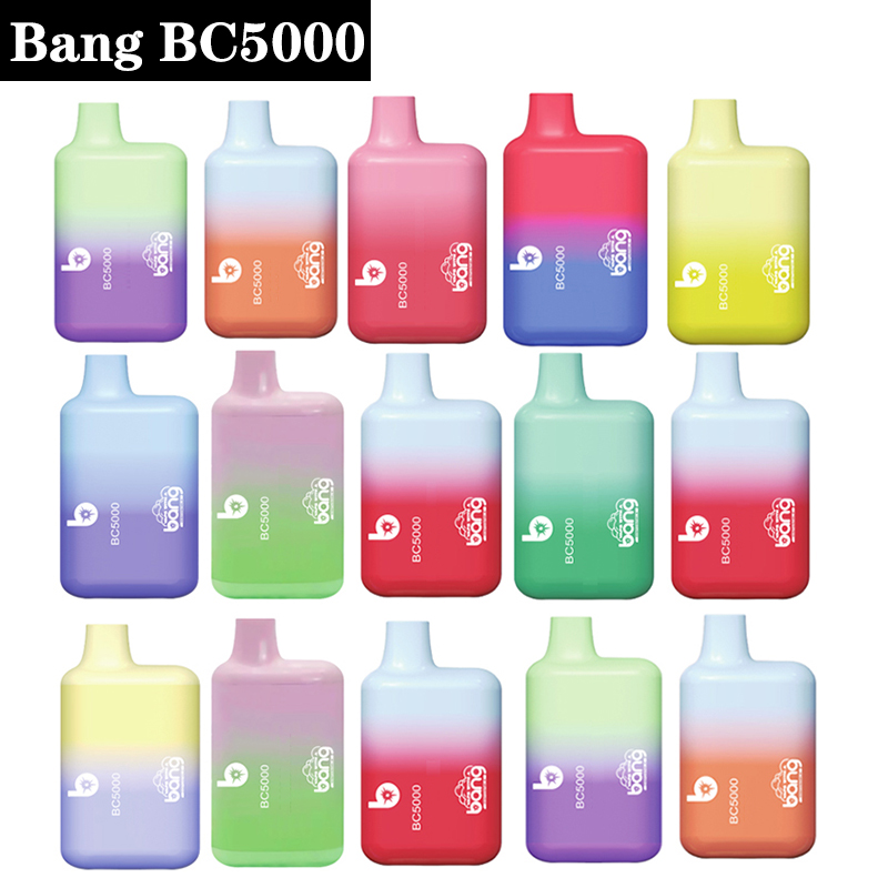 Bang BC5000 disposable Cigarette 5000 puffs vape pen Device Kit 650mah Rechargeable battery 11ml perfilled cartridges pod 14 Colors Vaporizers xxl puff
Bang BC5000 disposable Cigarette 5000 puffs vape pen Device Kit 650mah Rechargeable battery 11ml perfilled cartridges pod 14 Colors Vaporizers xxl puff