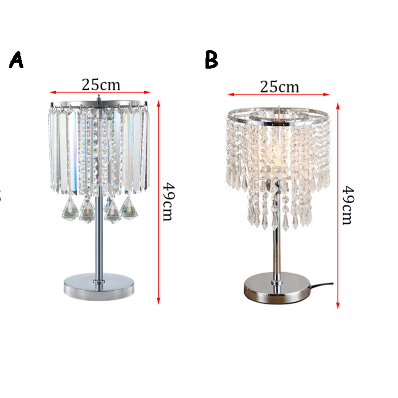 Bedroom bedside lamp, crystal desk lamp, home living room decoration lighting fixture