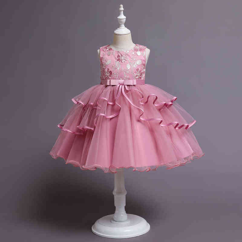 European Style Cute KIds Performance Clothing Children's Cake Wedding Dress Girls Dress Exquisite Princess Tutu Princess Dress Y220510