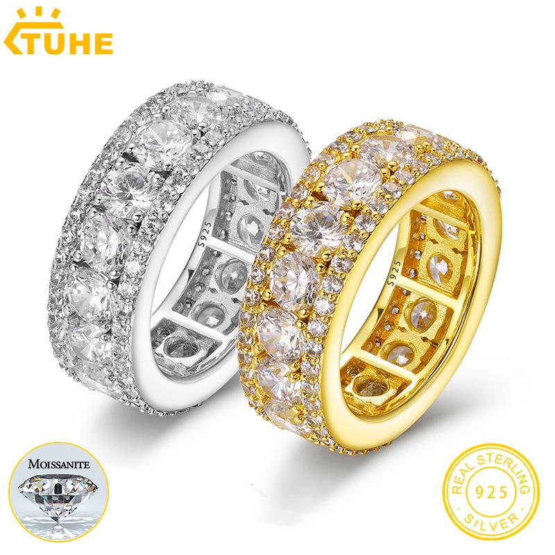 Cluster Rings Top Quality 4mm 0.3ct Moissanite For Men Hip Hop Jewelry Sterling Silver 925 Bling Gold Plated 18K WhiteCluster
Cluster Rings Top Quality 4mm 0.3ct Moissanite For Men Hip Hop Jewelry Sterling Silver 925 Bling Gold Plated 18K WhiteCluster