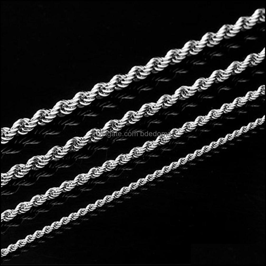 Chains 2022 New 2Mm-5Mm Stainless Steel Necklace Twisted Rope Chain Link For Men Women 45Cm-75Cm Length With Veet Bag Drop D Bdedome Dhfpa
Chains 2022 New 2Mm-5Mm Stainless Steel Necklace Twisted Rope Chain Link For Men Women 45Cm-75Cm Length With Veet Bag Drop D Bdedome Dhfpa