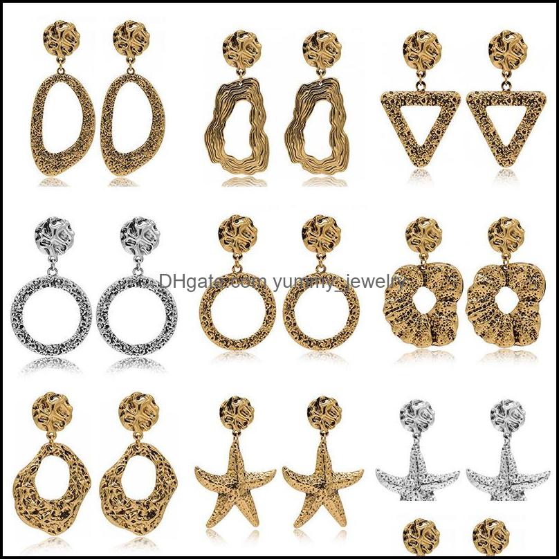 Stud Earrings Jewelry Antique Sier Gold Geometric Drop Earring For Women Statement Round Triangle Star Charms Dangle Fashion Delivery 2021 T
Stud Earrings Jewelry Antique Sier Gold Geometric Drop Earring For Women Statement Round Triangle Star Charms Dangle Fashion Delivery 2021 T