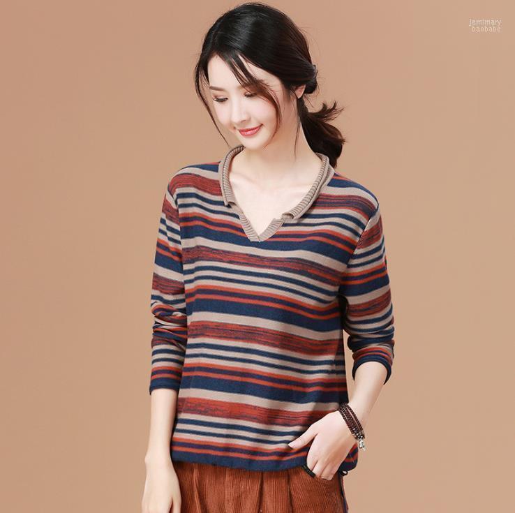Women's Sweaters Thin Loose Lazy Wind Sweater Spring Women 2022 Careful Machine V-neck Striped Jemi22, Navy blue stripe
Women's Sweaters Thin Loose Lazy Wind Sweater Spring Women 2022 Careful Machine V-neck Striped Jemi22, Navy blue stripe