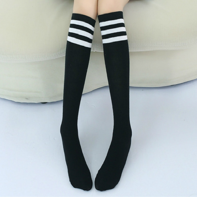 Spring Kids Knee High Sport Socks School Students Girls Boys Football Stripes Cotton Socks Skate Children Baby Dance Long Socks 220512