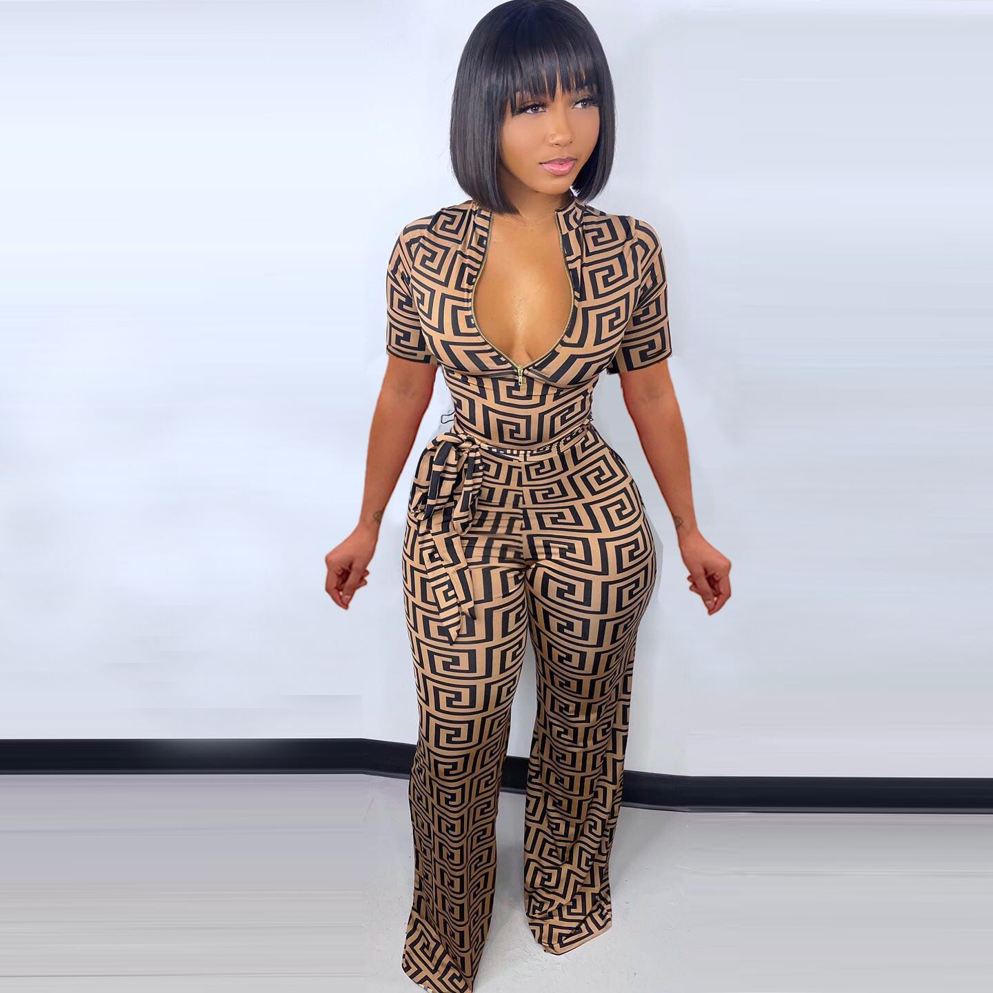 Women' Jumpsuits & Rompers Womens Women Summer Sleeveless Solid Tank Jumpsuit Fashion Vintage Straight Long Romper Playsuit two piece outfi, Brown
Women' Jumpsuits & Rompers Womens Women Summer Sleeveless Solid Tank Jumpsuit Fashion Vintage Straight Long Romper Playsuit two piece outfi, Brown