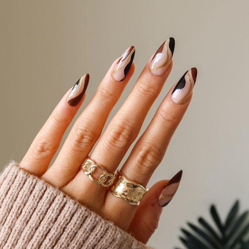 False Nails 24pcs/Box Detachable Almond Press On Wearable Fake Nail Tips With Design Full Cover Manicure PatchesFalse, 21
False Nails 24pcs/Box Detachable Almond Press On Wearable Fake Nail Tips With Design Full Cover Manicure PatchesFalse, 21