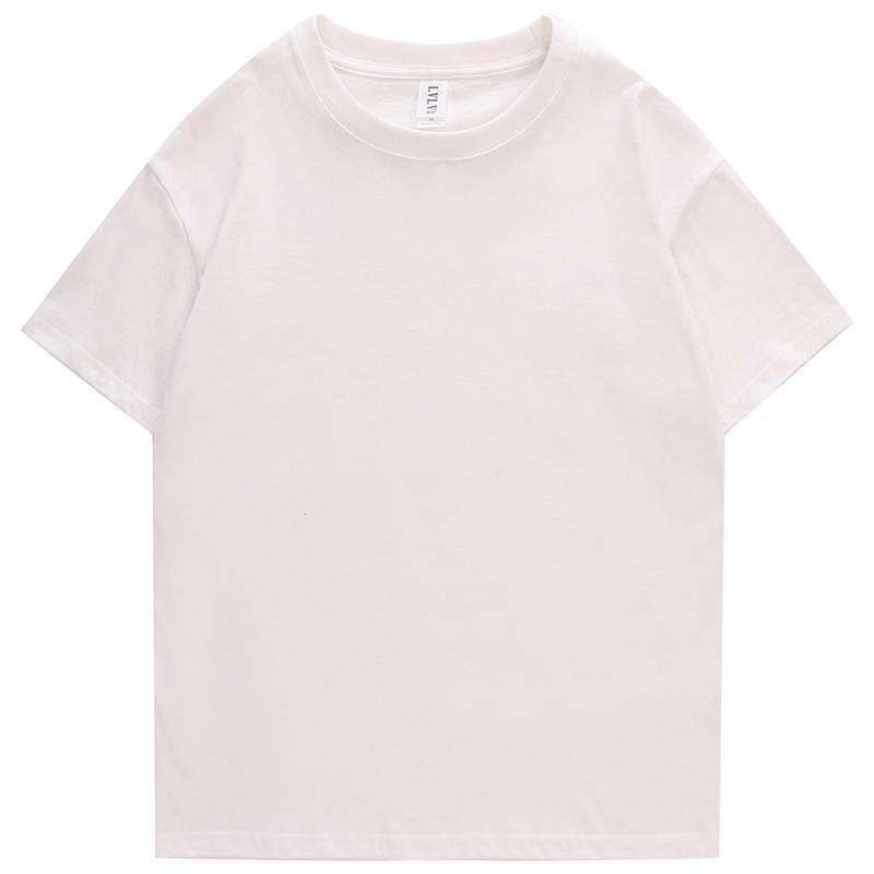 Men's T-Shirts 240G Xs-4Xl Men Male Summer Casual Tshirts Short Drop Shoulder Cotton Basic Plain Solid Tee Shirts Women Plus Sizem