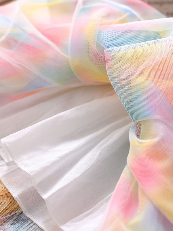 Toddler Girls Cartoon Graphic Ruffle Trim Tee & Tutu Skirt SHE