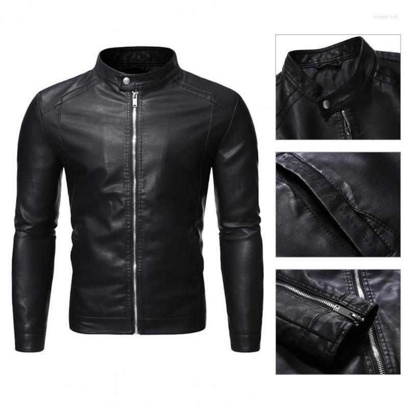Men's Trench Coats Motorcycle Jacket Parkas Coat Casual Biker Zipper Stand Collar Men Faux Leather Outwear Kend22, Black
Men's Trench Coats Motorcycle Jacket Parkas Coat Casual Biker Zipper Stand Collar Men Faux Leather Outwear Kend22, Black