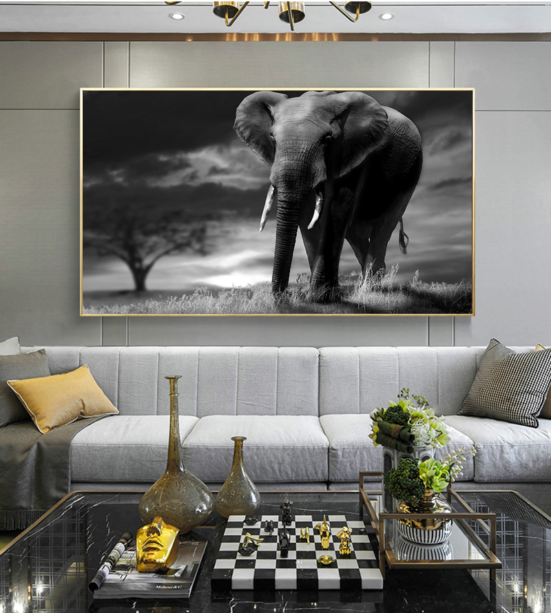 Black African Elephants Wall Art On Canvas Wild Animals Poster And Prints Scandinavian For Living Room Decor Paintings
Black African Elephants Wall Art On Canvas Wild Animals Poster And Prints Scandinavian For Living Room Decor Paintings