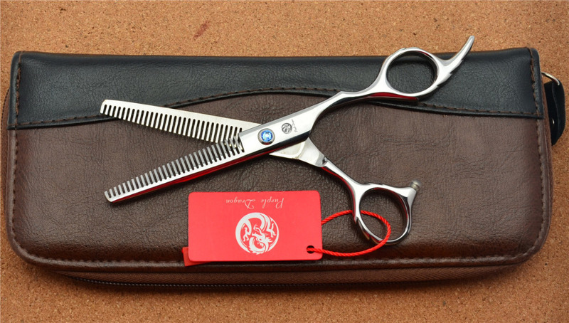 6.0'' 17.5cm Purple Dragon JP 440C Professional Hairdressing Scissors Thinning Shears Douuble Side Teeth 15% Rate Z2001 220317