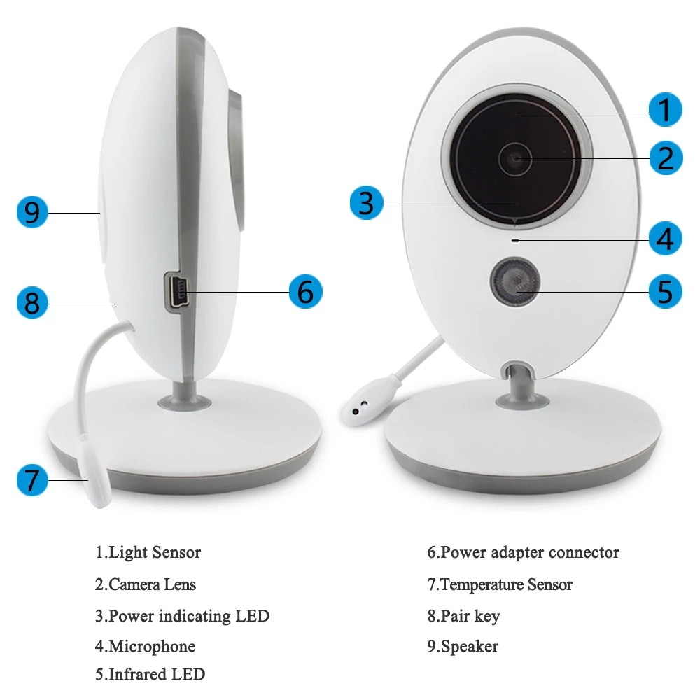 2022 Baby Monitors 2.4 inch Wireless Video Baby Monitor Color Camera intercom Night Vision Temperature Monitoring babysitter nanny