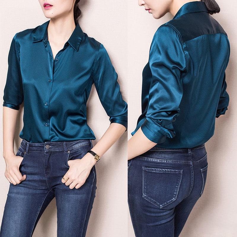 Women' Blouses & Shirts -XXXl Fashion Red White Black Satin Silk Blouse Ladies Casual Long Sleeve Button Turndown Collar Real, As pic
Women' Blouses & Shirts -XXXl Fashion Red White Black Satin Silk Blouse Ladies Casual Long Sleeve Button Turndown Collar Real, As pic
