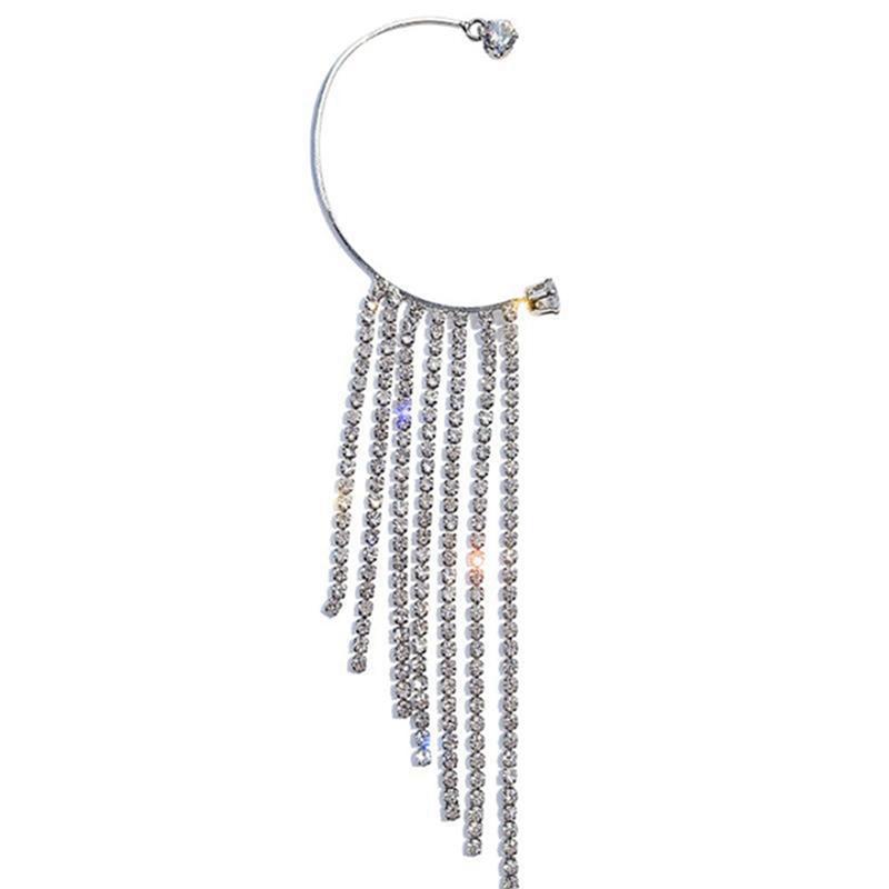Clip-on & Screw Back 1Pc Fashion Crystal Tassel Ear Pendant Hanging Cuff Earrings No Pierced Rhinestone Clip On For Women Jewelry
Clip-on & Screw Back 1Pc Fashion Crystal Tassel Ear Pendant Hanging Cuff Earrings No Pierced Rhinestone Clip On For Women Jewelry