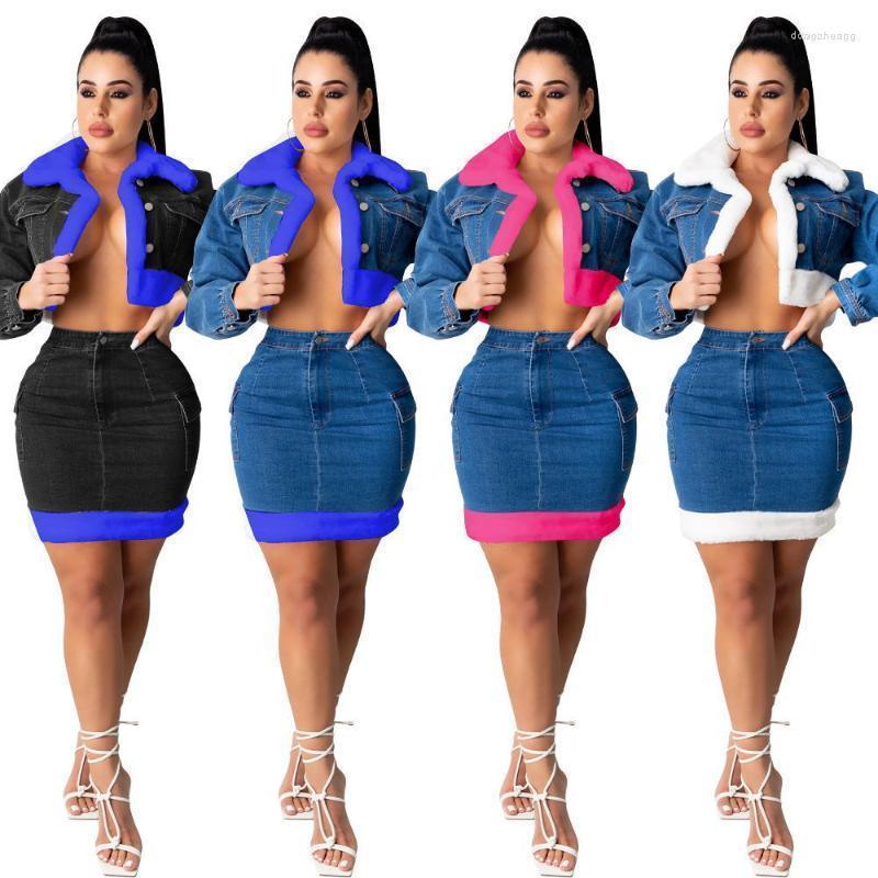 Work Dresses 2022 Arrival 2 Pcs Denim Women Set Turn-down Collar Tops Mini Dress Winter Sexy Outfits, Black
Work Dresses 2022 Arrival 2 Pcs Denim Women Set Turn-down Collar Tops Mini Dress Winter Sexy Outfits, Black