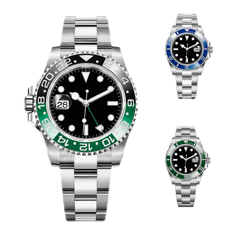 2023 41mm Mens Watch 2813 Automatic mécanicale Ceramics montres en acier inoxydable.