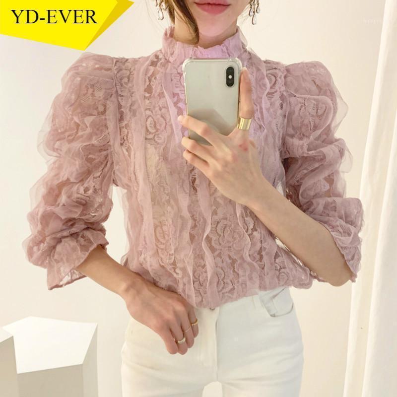 Korean Chic Half High Neck Heavy Work Patchwork Lace Blouse Hook Flower Flare Long Sleeve Blusas Autumn Spring Shirt48110 Women's Blouses &, Pink
Korean Chic Half High Neck Heavy Work Patchwork Lace Blouse Hook Flower Flare Long Sleeve Blusas Autumn Spring Shirt48110 Women's Blouses &, Pink