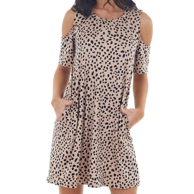 Plus Size Dresses Fashion Leopard Print Women Off-the-shoulder O-neck Short Sleeve Dress With Pocket Casual Loose Vestidos#fs, Gray
Plus Size Dresses Fashion Leopard Print Women Off-the-shoulder O-neck Short Sleeve Dress With Pocket Casual Loose Vestidos#fs, Gray