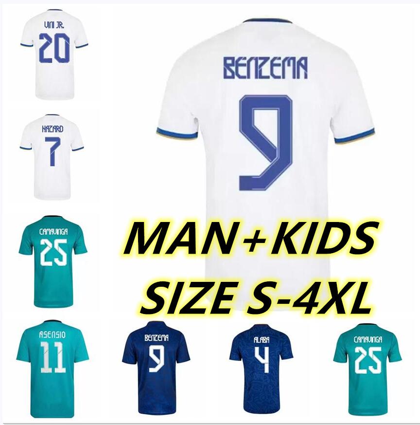 SIZE -4XL REAL ALABA VINI JR MADRID jerseys 21 22 soccer ALABA BENZEMA HAZARD ASENSIO MODRIC MARCELO football shirts 2021 2022 camiseta men + kids kit set
SIZE -4XL REAL ALABA VINI JR MADRID jerseys 21 22 soccer ALABA BENZEMA HAZARD ASENSIO MODRIC MARCELO football shirts 2021 2022 camiseta men + kids kit set