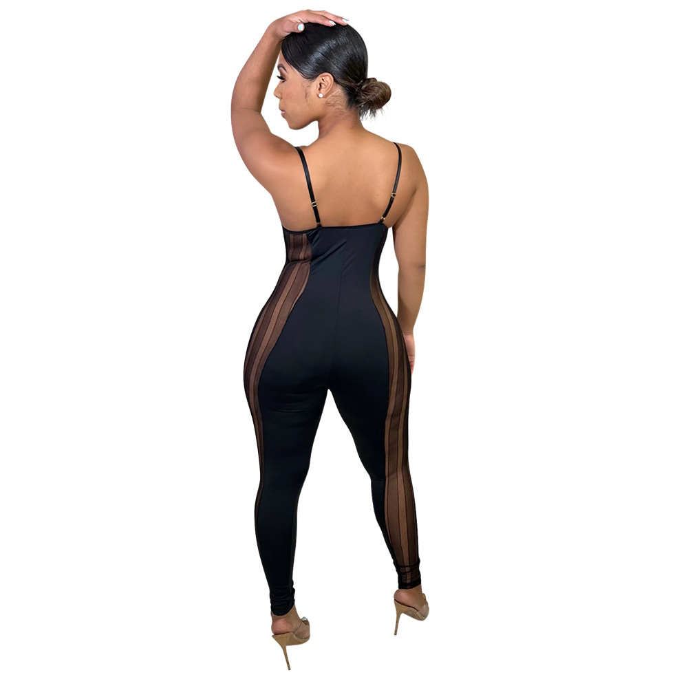 Sexy Nude Black Jumpsuit Evening Dress 2022 Spaghetti Straps Lace Pantsuit Prom Dresses For Black Girls Night Formal Outfit Wear Robe De Soiree Mariag