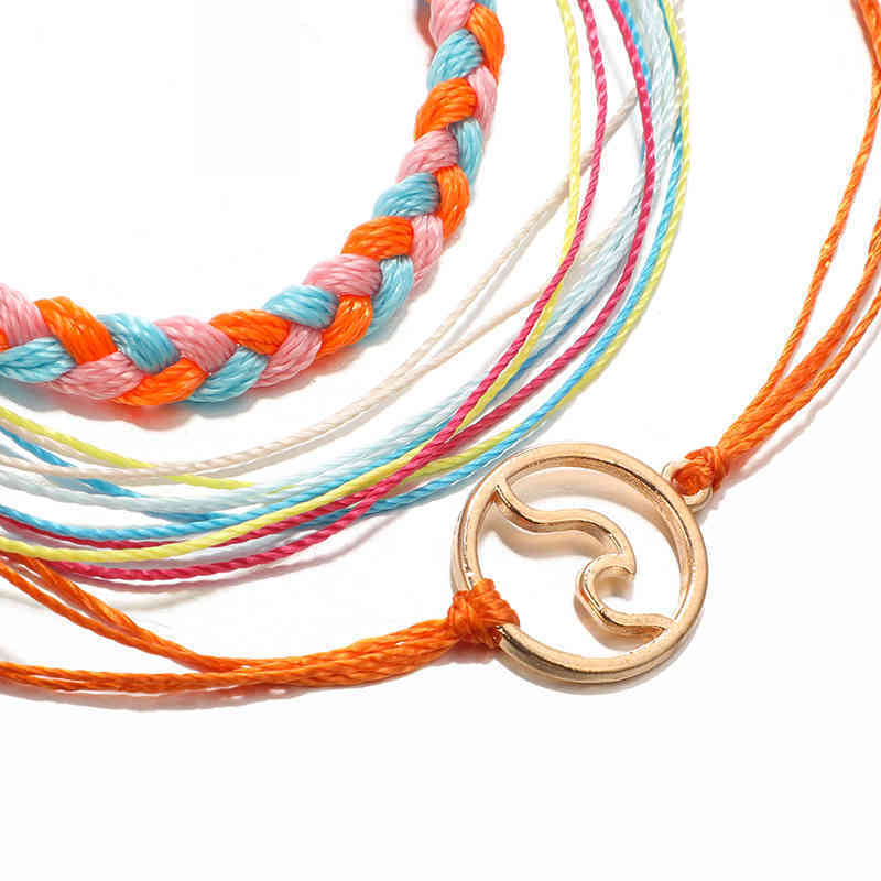 adjustable custom 100 Waterproof woven bohemia Pura Vida bracelet