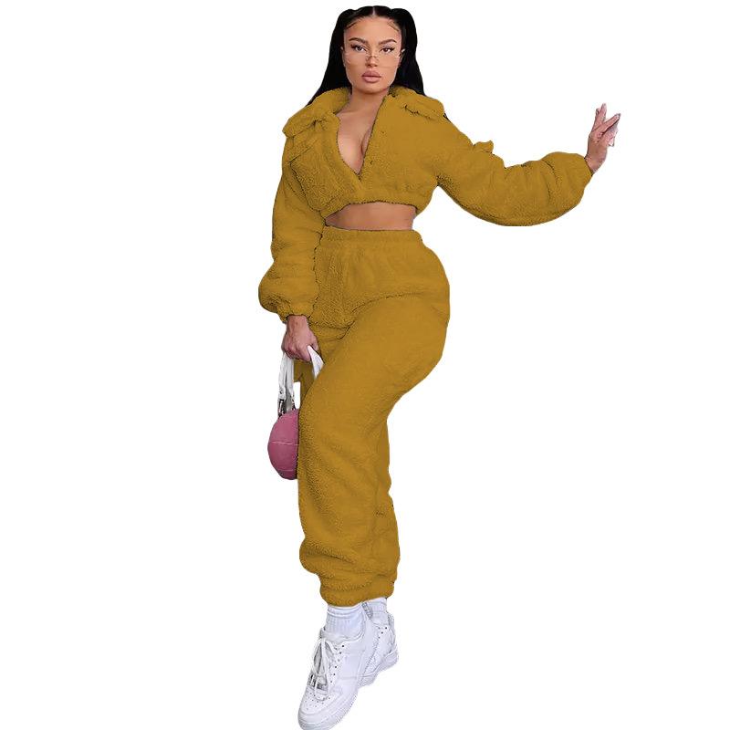 Women' Two Piece Pants 2022 Winter Fashion Temperament Trend Solid Color Casual Double-faced Velvet Open Waist Cardigan Two-piece Pencil, Ginger
Women' Two Piece Pants 2022 Winter Fashion Temperament Trend Solid Color Casual Double-faced Velvet Open Waist Cardigan Two-piece Pencil, Ginger