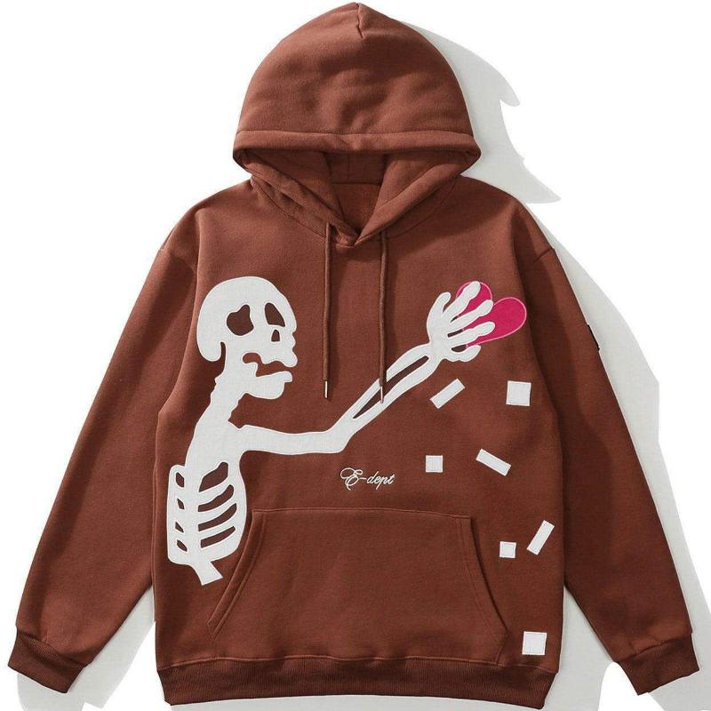 Men' Hoodies & Sweatshirts Harajuku Hip Hop Streetwear Heart Thief Fleece Hoodie Pullover Fashion Loose Casual Skull Hooded Sweatshirt Men, Brown
Men' Hoodies & Sweatshirts Harajuku Hip Hop Streetwear Heart Thief Fleece Hoodie Pullover Fashion Loose Casual Skull Hooded Sweatshirt Men, Brown