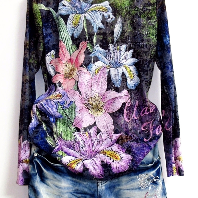 Floral print t shirt women Plus size 4XL spring long sleeve graphic tees modis slim tshirt oneck tops tee shirt femme Y200412
Floral print t shirt women Plus size 4XL spring long sleeve graphic tees modis slim tshirt oneck tops tee shirt femme Y200412