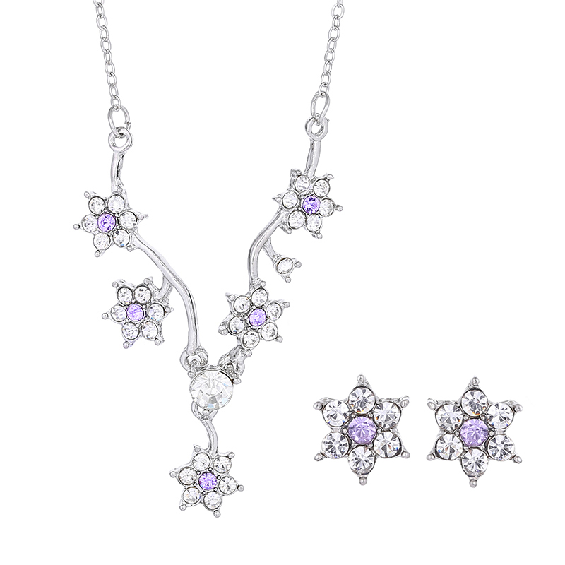 New High Quality Popular 925 Sterling Silver Cheap Exquisite Necklace Earrings Jewelry Set Women Silver Animal Wedding Party Fashion Accessories