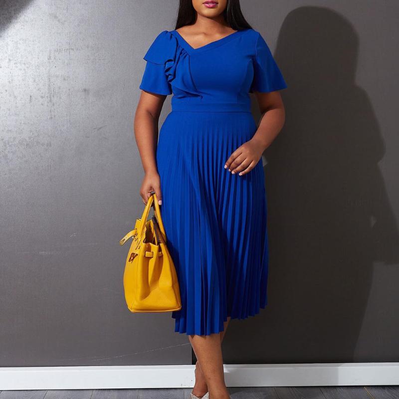 Casual Dresses Elegant Women Green Dress Short Sleeve Ruffles Pleated Midi Spring Summer Chic Fashion Gowns 2022 Party Birthday ClothesCasua, Blue
Casual Dresses Elegant Women Green Dress Short Sleeve Ruffles Pleated Midi Spring Summer Chic Fashion Gowns 2022 Party Birthday ClothesCasua, Blue