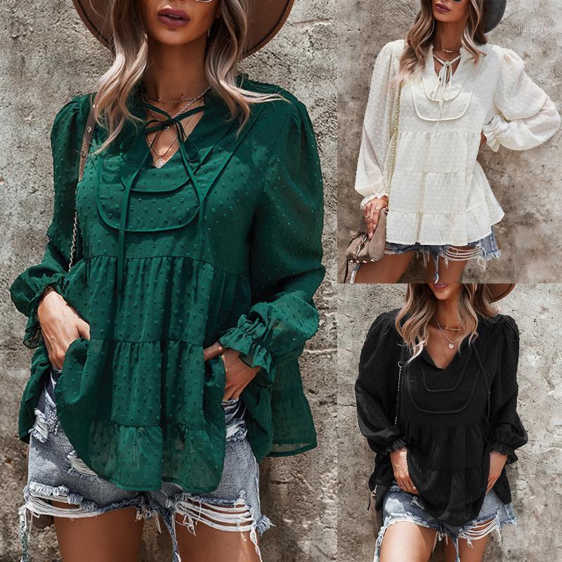 Women' Blouses & Shirts Women Tops And Blouse 2022 Autumn Sexy V-neck Polka Dot Lantern Sleeve Elegant Shirt Casual Loose Tunic Clouthing B, Green
Women' Blouses & Shirts Women Tops And Blouse 2022 Autumn Sexy V-neck Polka Dot Lantern Sleeve Elegant Shirt Casual Loose Tunic Clouthing B, Green