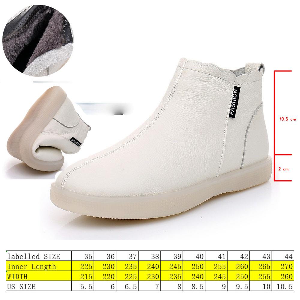 Women Ankle Boots Soft Genuine Leather Spring Autumn Warm Winter Boots Booties Woman Snow Boots zapatos de mujer, White with plush
Women Ankle Boots Soft Genuine Leather Spring Autumn Warm Winter Boots Booties Woman Snow Boots zapatos de mujer, White with plush