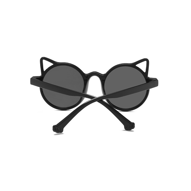 Cat Ear Round Sunglasses Children Stylish Design Mirror Kids Eyewear Outdoor UV Protection Gradient Sun Glasses for Boys Girls High Quality Z260305