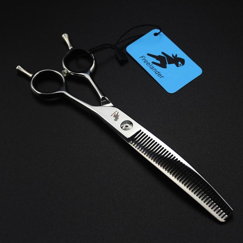 7inch Pet Grooming Curved Thinning Scissor Dog Cat Hair Cut Hairdressing Shear Clipper Professional Fine-toothed teeth 220317