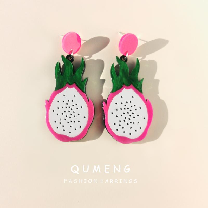 Dangle & Chandelier Korean Lovely Pitaya Acrylic Drop Earrings For Women Exaggerated Fruit Food Colorful Jewelry GiftDangle
Dangle & Chandelier Korean Lovely Pitaya Acrylic Drop Earrings For Women Exaggerated Fruit Food Colorful Jewelry GiftDangle