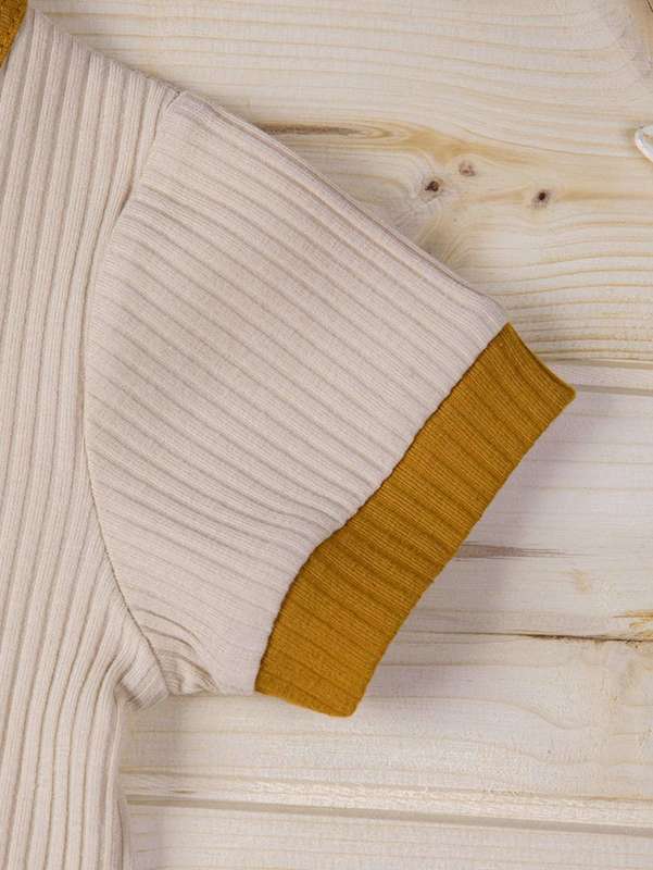 Baby boy stitched piping T-shirt Jumpsuit shorts SHE