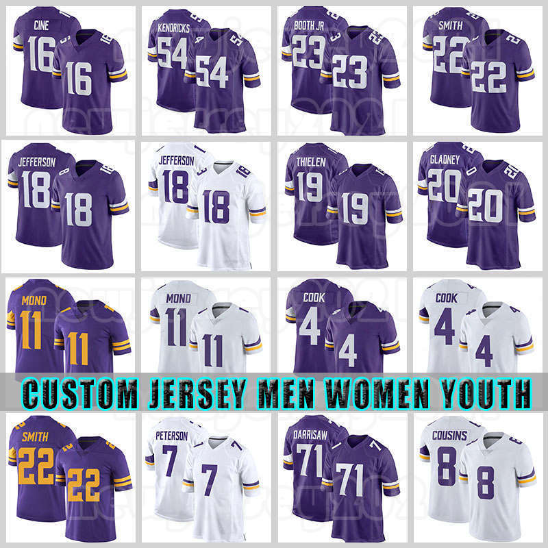 18 Justin Jefferson 4 Dalvin Cook Adam Thielen Football Jerseys Randy Moss Kirk Cousins Harrison Smith Vikings Danielle Hunter Lewis Cine Kellen Mond Eric Kendricks, Custom youth(w j r)
18 Justin Jefferson 4 Dalvin Cook Adam Thielen Football Jerseys Randy Moss Kirk Cousins Harrison Smith Vikings Danielle Hunter Lewis Cine Kellen Mond Eric Kendricks, Custom youth(w j r)