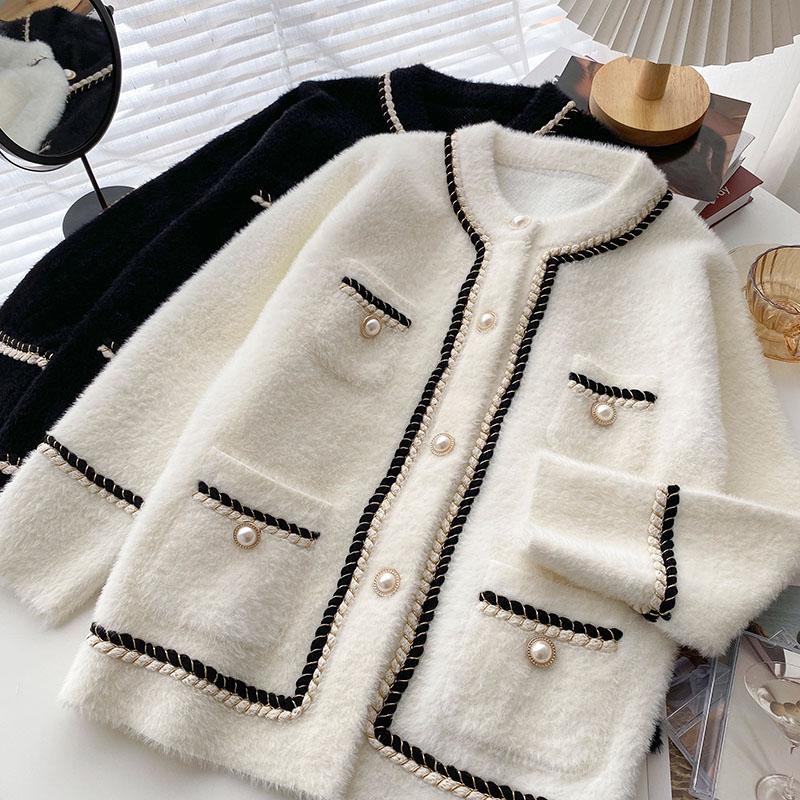 Women's Jackets Temperament Contrast Pocket White Fur Jacket Women Round 2022 Autumn Winter Woolen Coat Elegant Cardigan KoreanWomen's, Black
Women's Jackets Temperament Contrast Pocket White Fur Jacket Women Round 2022 Autumn Winter Woolen Coat Elegant Cardigan KoreanWomen's, Black