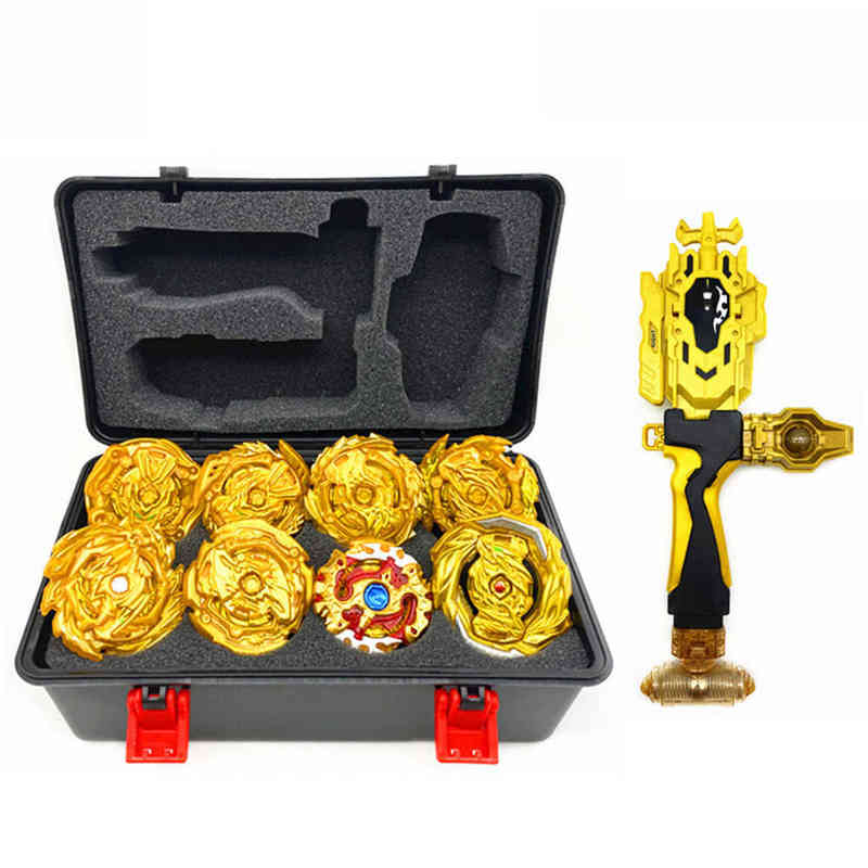 Beyblades Burst Golden GT Set Metal Fusion Gyroscope with Handlebar in Tool Box (Option) Toys for Children AA220323