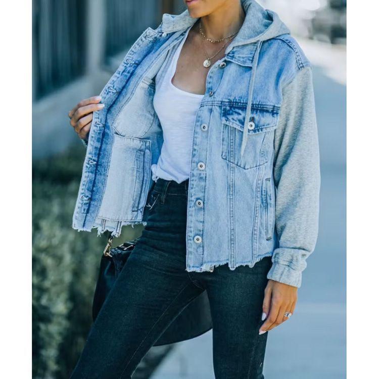 Men' Jackets Men' Stitching Loose Casual Denim Jacket Youth Fashion Frayed Hooded JacketMen, Blue
Men' Jackets Men' Stitching Loose Casual Denim Jacket Youth Fashion Frayed Hooded JacketMen, Blue