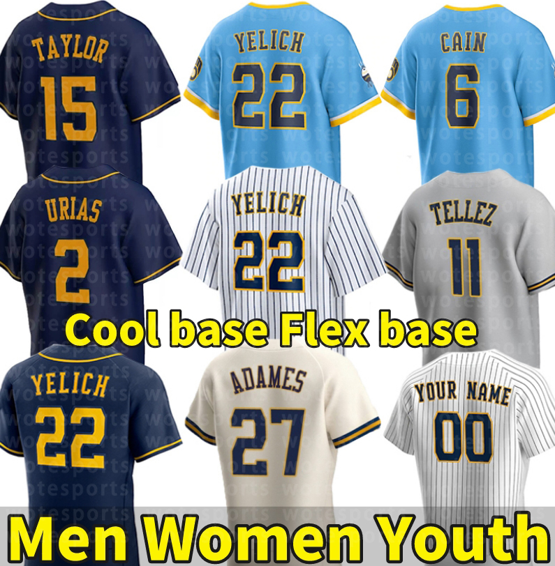 2022 City Connect Baseball Jerseys Christian Yelich Rowdy Tellez Kolten Wong Willy Adames Josh Hader Lorenzo Cain Luis Urias Peterson Taylor Burnes Jersey Men Kids, Men's color 1
2022 City Connect Baseball Jerseys Christian Yelich Rowdy Tellez Kolten Wong Willy Adames Josh Hader Lorenzo Cain Luis Urias Peterson Taylor Burnes Jersey Men Kids, Men's color 1