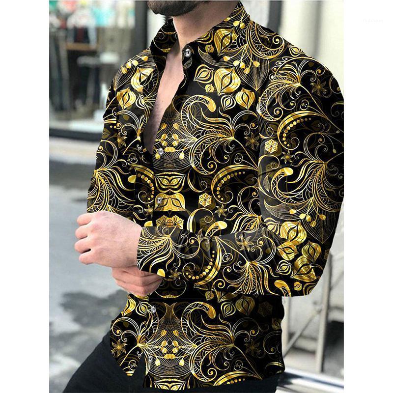 Men' Casual Shirts Autumn Luxury Social Men Turn-down Collar Buttoned Shirt Flower Print Long Sleeve Tops Mens Clothes Prom CardiganMen, Cx112
Men' Casual Shirts Autumn Luxury Social Men Turn-down Collar Buttoned Shirt Flower Print Long Sleeve Tops Mens Clothes Prom CardiganMen, Cx112