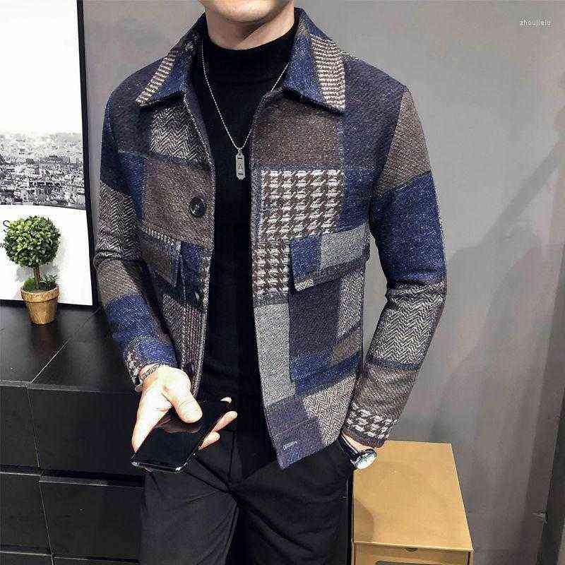 Men's Wool & Blends Men Woolen Coat Autumn Stylish Thick Warm Suit Jacket With Plaid Stitching Mens Tweed Prom Blazers For T220810, Brown
Men's Wool & Blends Men Woolen Coat Autumn Stylish Thick Warm Suit Jacket With Plaid Stitching Mens Tweed Prom Blazers For T220810, Brown