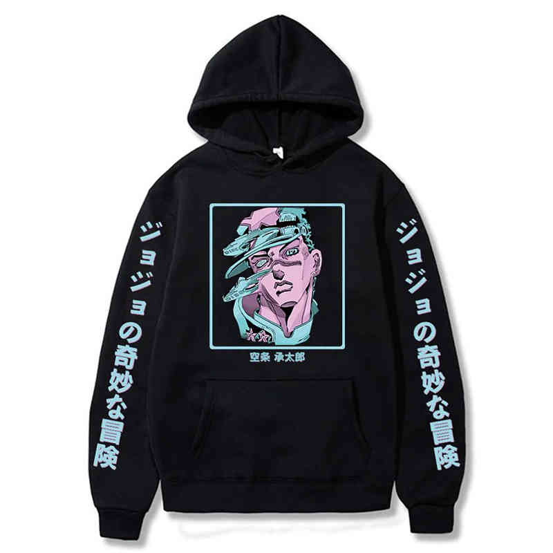 New Anime Jojo Bizarre Adventure Jotaro Kujo Print Hoodie Men/women Harajuku Oversized Vintage Streetwear Clothes, Pure black
New Anime Jojo Bizarre Adventure Jotaro Kujo Print Hoodie Men/women Harajuku Oversized Vintage Streetwear Clothes, Pure black
